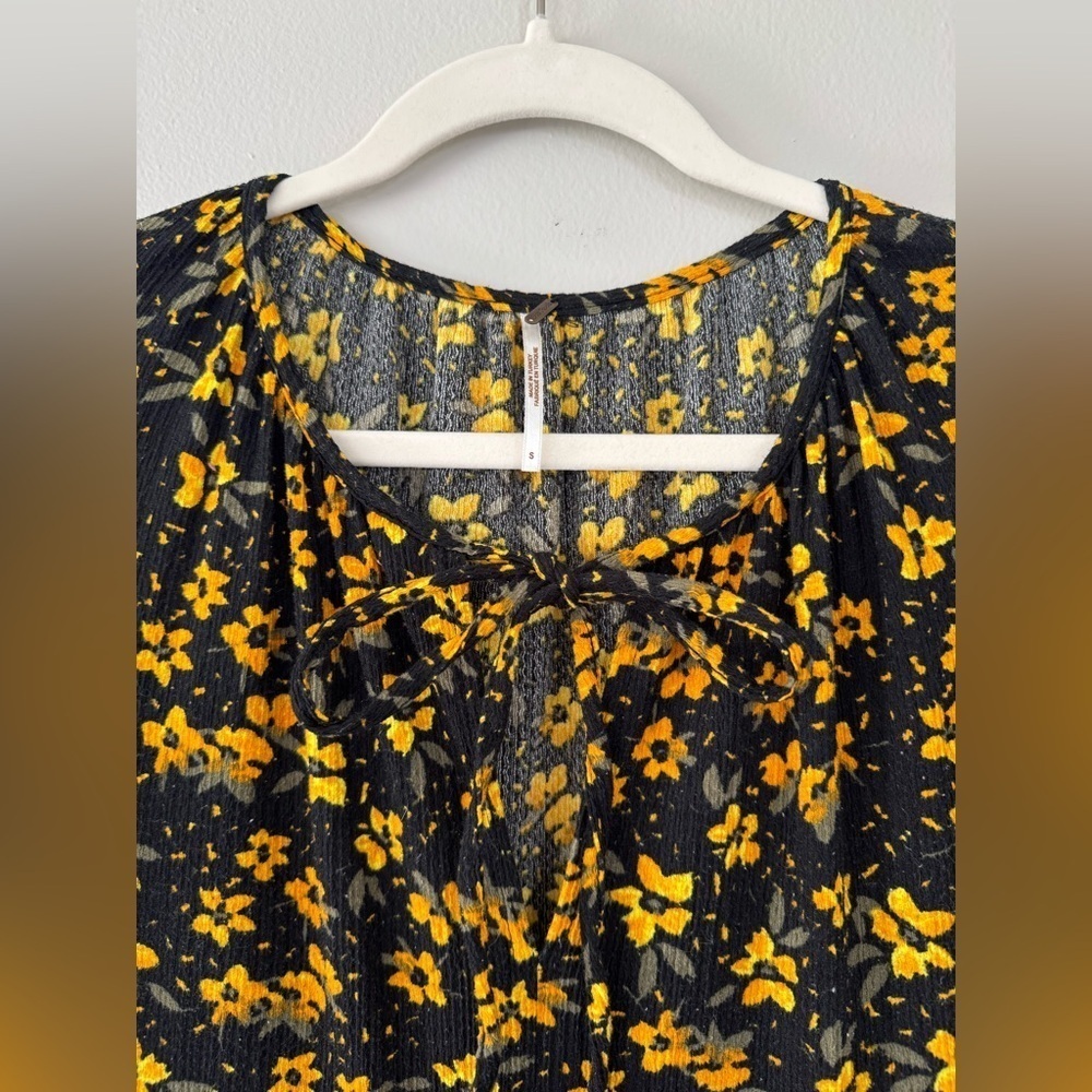 Free People Tiers of Joy Midi Dress - Black Floral - Picture 4 of 8